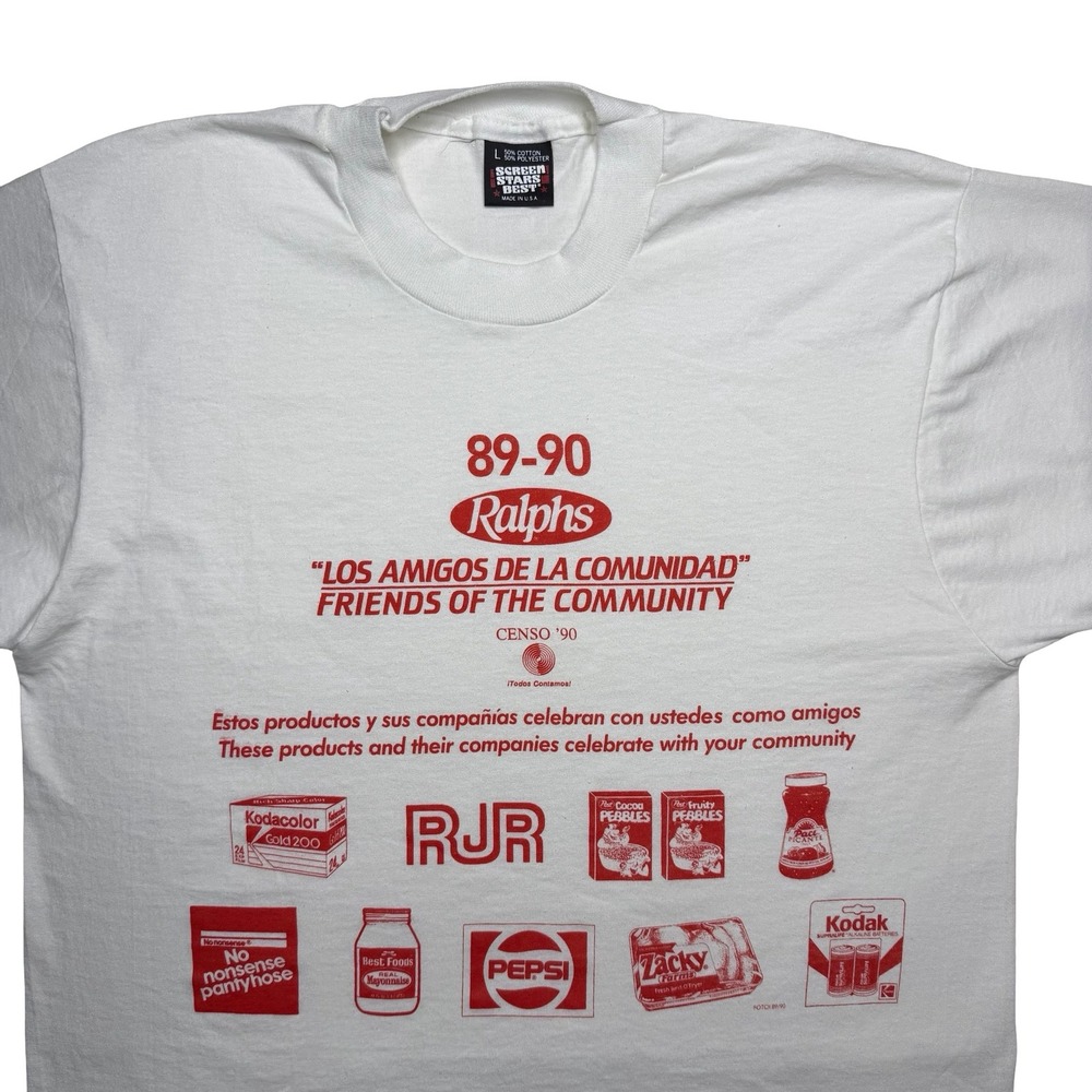 Vintage 80s‎ Ralph's market food Kodak Pepsi shirt